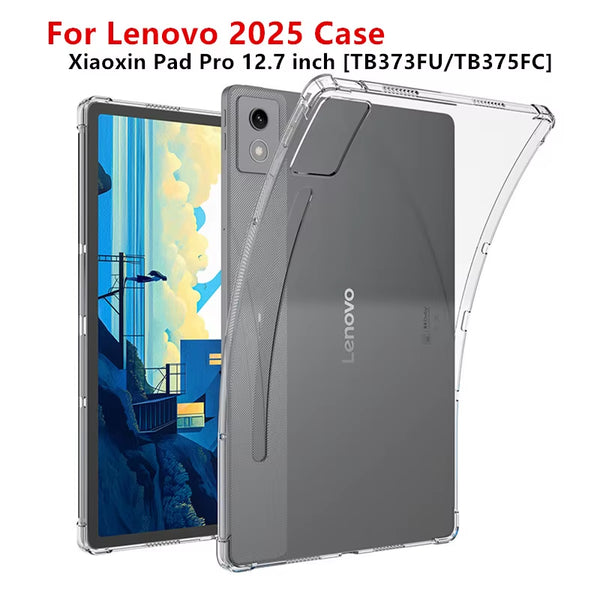 Xiaoxin Pad Pro 12.7Inch 2025 Protective Case TB375FC/TB373FU 12.7"Thickened Soft Airbag Transparent TPU Tablet Cases