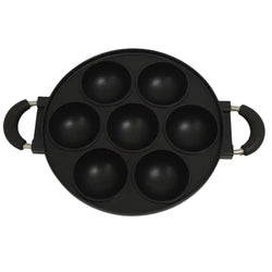7 Hole Cake Cooking Pan Cast Iron Omelette Pan Non-Stick Cooking Pot Breakfast Egg Cooking Pie Cake Mold Cookware Kitchenware