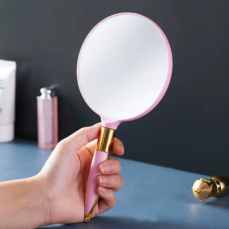 Lady Handheld Makeup Mirror Cosmetic Retro Mirror SPA Salon Makeup Birthday Gifts Female Portable Makeup Tools