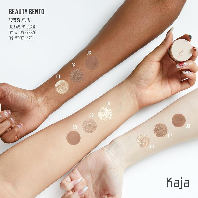 Beauty Bento Collection | Mosaic Chrome + Shimmer + Matte | 19 Forest Night - Khaki Brown | 2019 Best of Beauty Award in Glitter-Pressed Category