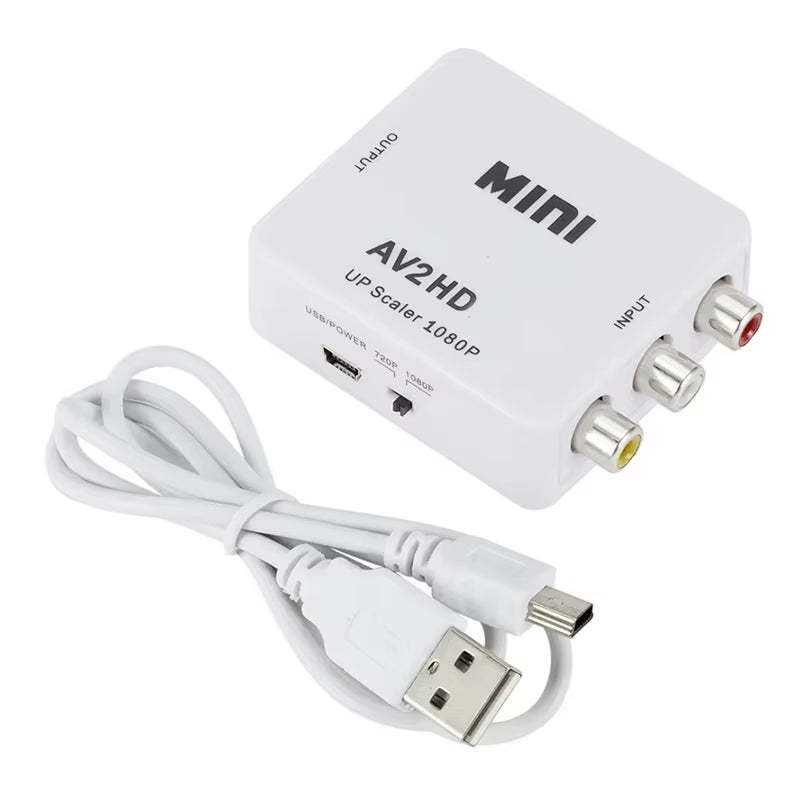 AV to Hdmi-Compatible Adapter 1080P Video Composite Converter Av2Hdmi-Compatible RCA to HDTV CVSB L R Video Scaler Converter Box