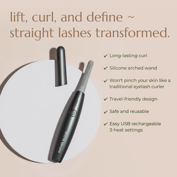 Deluxe Heated Eyelash Curler with USB Re-Chargeable Battery - Safe and Gentle Won'T Damage Your Eyelashes
