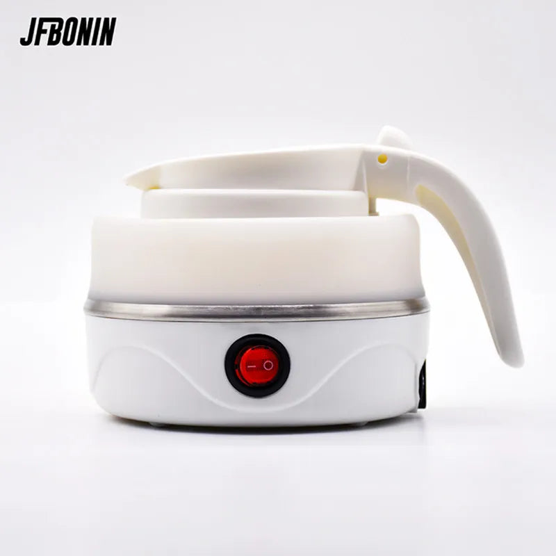 220V 0.6L Mini Folding Kettle Portable Water Heater 600W Silicone Compression Electric Kettle Home Kettle Easy to Travel