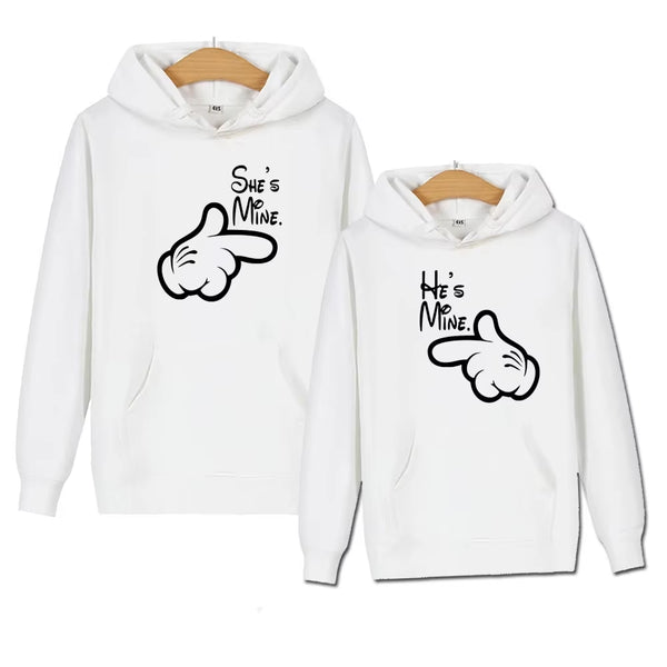 His Hers Couple Hoodies for Women Men Husband Wife Lovers Valentine Gift Sweatshirts Mr Mrs Funny Graphic Hoody Winter Clothes