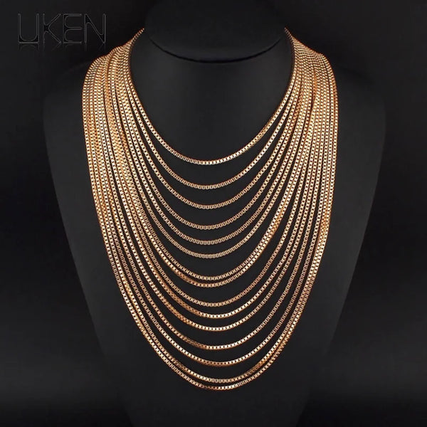 Female Multi Layers Gold Color Chain Necklaces Fashion Pendants Statement Necklaces Women Dress Accessories Collares