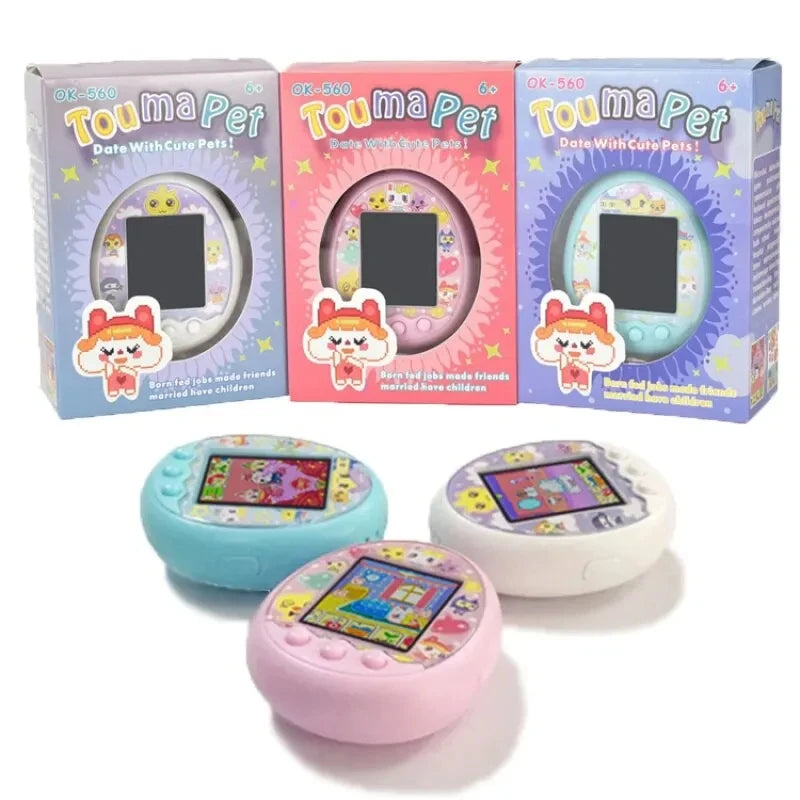 Electronic Virtual Pet with Color Screen Game Pocket Interactive Virtual Pet Dating Game Machine Kids Game Toys Girls