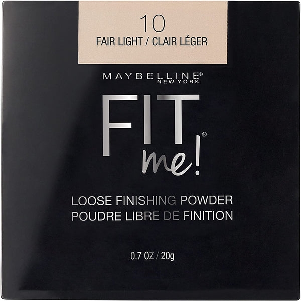 New York Fit Me Matte + Poreless Foundation Makeup, Ultra-Lightweight & New York Fit Me Loose Finishing Powder, Fair Light, 0.7 Oz.