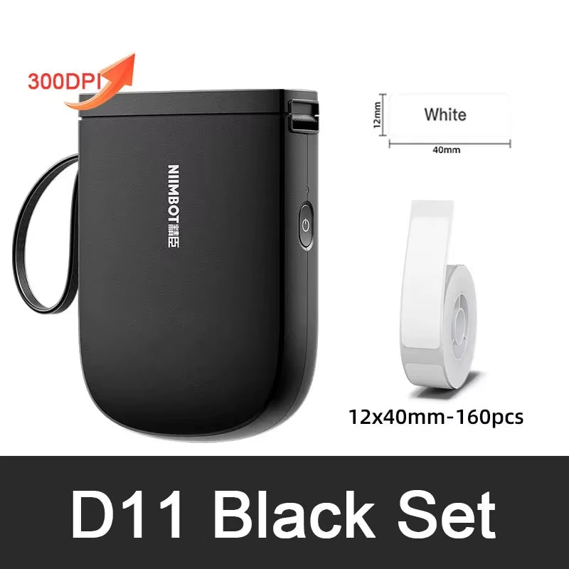 D110 Mini Portable Printer for Mobile Thermal Adhesive Label Printer for Stickers Pocket Labeling Maker Machine Wireless