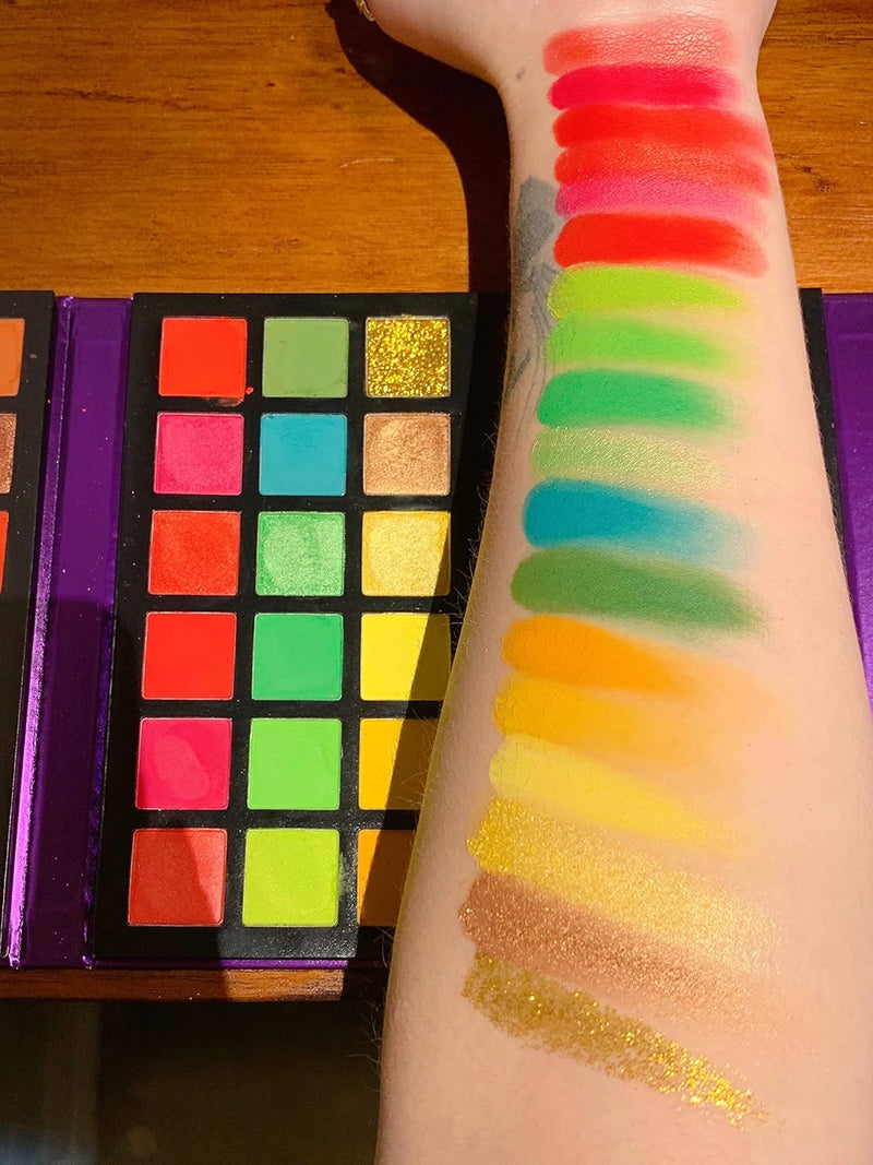 72 Colors Ultra Secret Eyeshadow Palette, Professional 4 In1 Color Board Makeup Pallet Matte Shimmer Glitter Nude Natural All in One Blendable Pigmented Eye Shadow Plattet