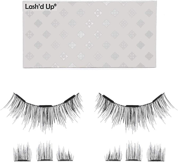® Magnetic Eyelashes (No Eyeliner Needed) 3 Magnets (Can Also Be Worn as Dual Magnets) Clip on Trimmable Reusable (Long & Volume)