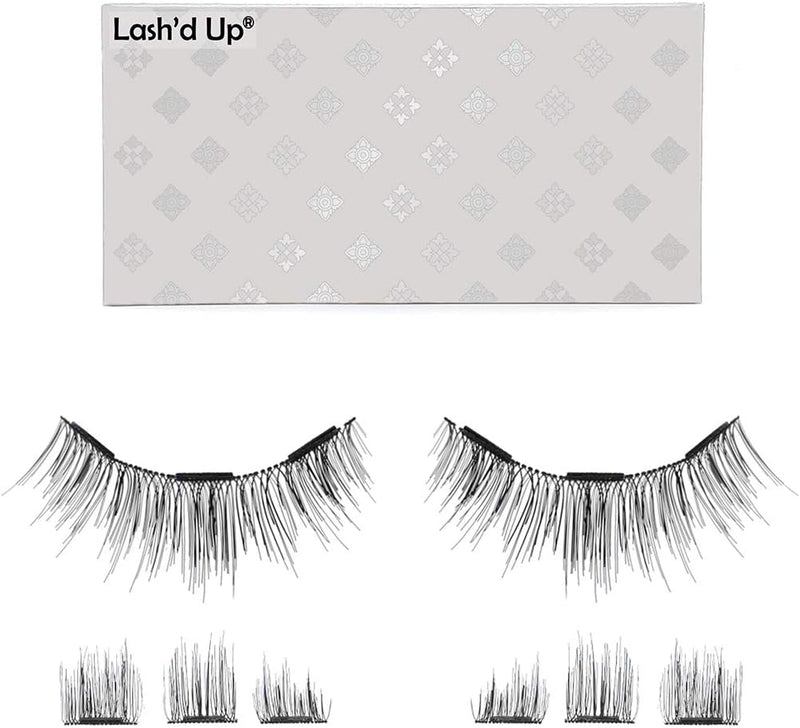 ® Magnetic Eyelashes (No Eyeliner Needed) 3 Magnets (Can Also Be Worn as Dual Magnets) Clip on Trimmable Reusable (Long & Volume)